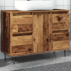 Vidaxl Armoire de salle de bain vieux bois 80x33x60 cm bois ingénierie