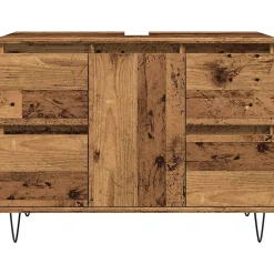 Vidaxl Armoire de salle de bain vieux bois 80x33x60 cm bois ingénierie