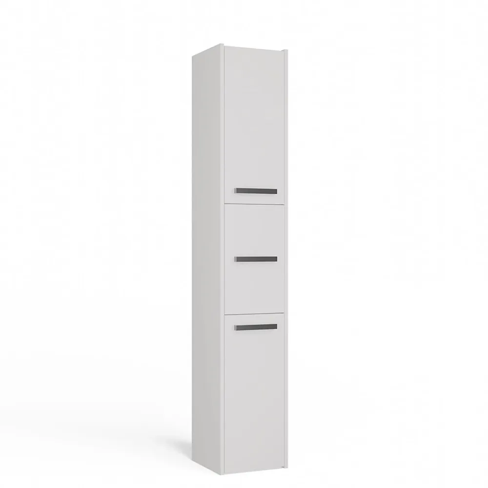 Armoire De Salle De Bains|3xE Living Armoire de salle de bain, blanc mat, 170 x 30 x 30 cm