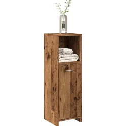 Meuble Wc|Vidaxl Armoire de salle de bain vieux bois 30x30x95 cm bois ingénierie