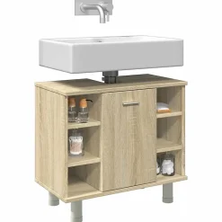 Vidaxl Armoire de salle de bain Chêne sonoma 60x32x53,5 cm Aggloméré