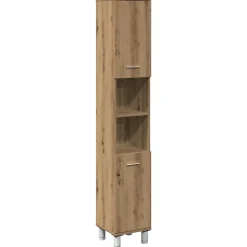 Meuble Wc|Vidaxl Armoire de salle de bain chêne artisanal 30x30x179 cm