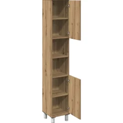 Meuble Wc|Vidaxl Armoire de salle de bain chêne artisanal 30x30x179 cm
