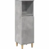 Vidaxl Armoire de salle de bain gris béton 30x30x100 cm