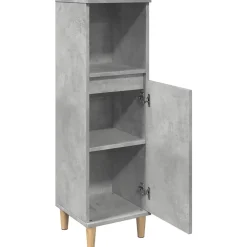 Vidaxl Armoire de salle de bain gris béton 30x30x100 cm