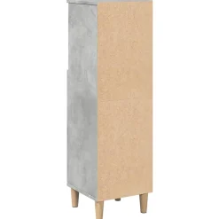 Vidaxl Armoire de salle de bain gris béton 30x30x100 cm