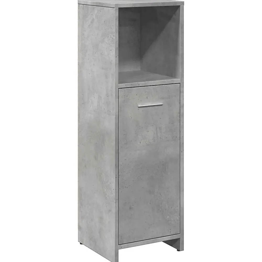 Meuble Wc|Vidaxl Armoire de salle de bain Gris béton 30x30x95 cm Aggloméré