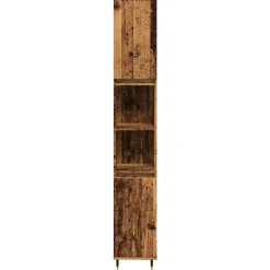 Meuble Wc|Vidaxl Armoire de salle de bain vieux bois 30x30x190cm bois ingénierie