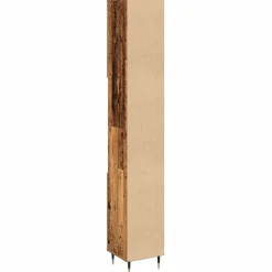 Meuble Wc|Vidaxl Armoire de salle de bain vieux bois 30x30x190cm bois ingénierie