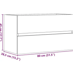 Meuble Wc|Vidaxl Armoire de salle de bain suspendue vieux bois bois d'ingénierie