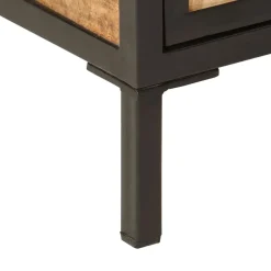 Vidaxl Armoire de salle de bain 40x30x60cm bois massif manguier et fer