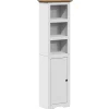 Vidaxl Armoire de salle de bain BODO blanc et marron 44x30x160 cm