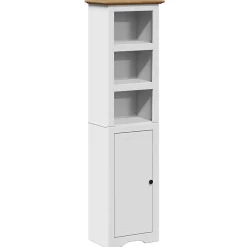 Vidaxl Armoire de salle de bain BODO blanc et marron 44x30x160 cm