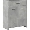 Meuble Wc|Vidaxl Armoire de salle de bain Gris béton 60x33x80 cm Aggloméré