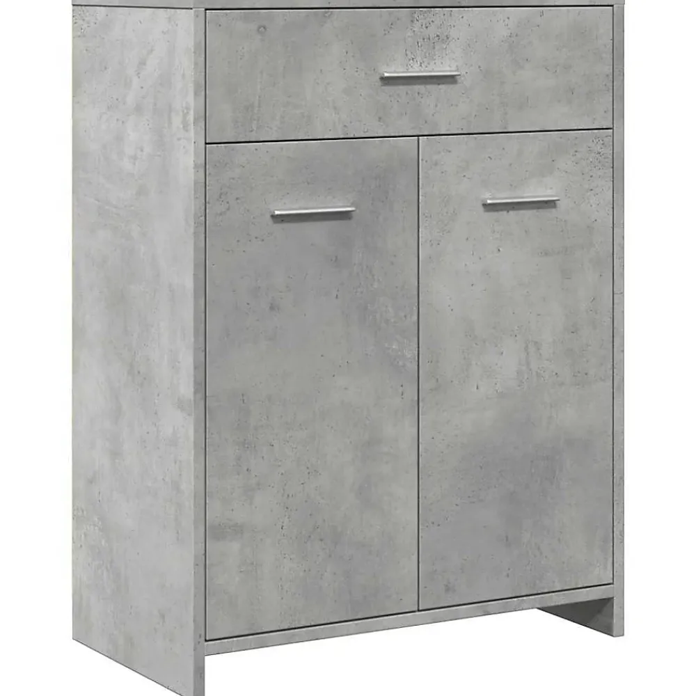 Meuble Wc|Vidaxl Armoire de salle de bain Gris béton 60x33x80 cm Aggloméré