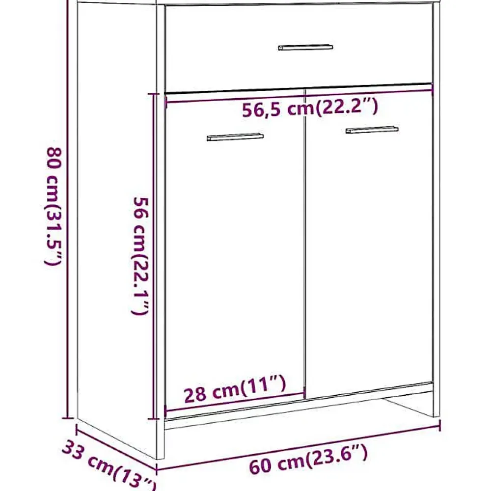 Meuble Wc|Vidaxl Armoire de salle de bain Gris béton 60x33x80 cm Aggloméré