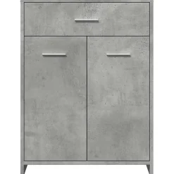 Meuble Wc|Vidaxl Armoire de salle de bain Gris béton 60x33x80 cm Aggloméré