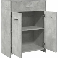 Meuble Wc|Vidaxl Armoire de salle de bain Gris béton 60x33x80 cm Aggloméré