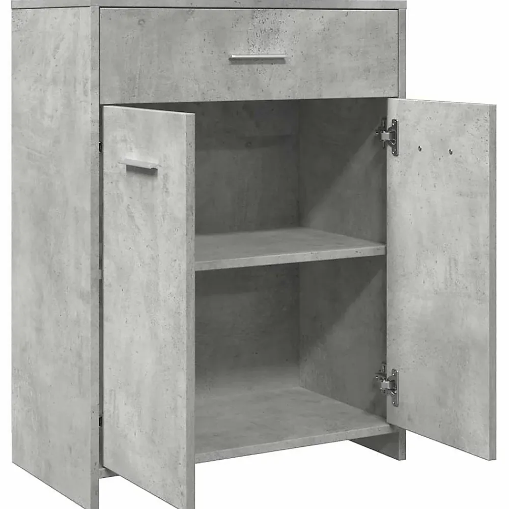 Meuble Wc|Vidaxl Armoire de salle de bain Gris béton 60x33x80 cm Aggloméré