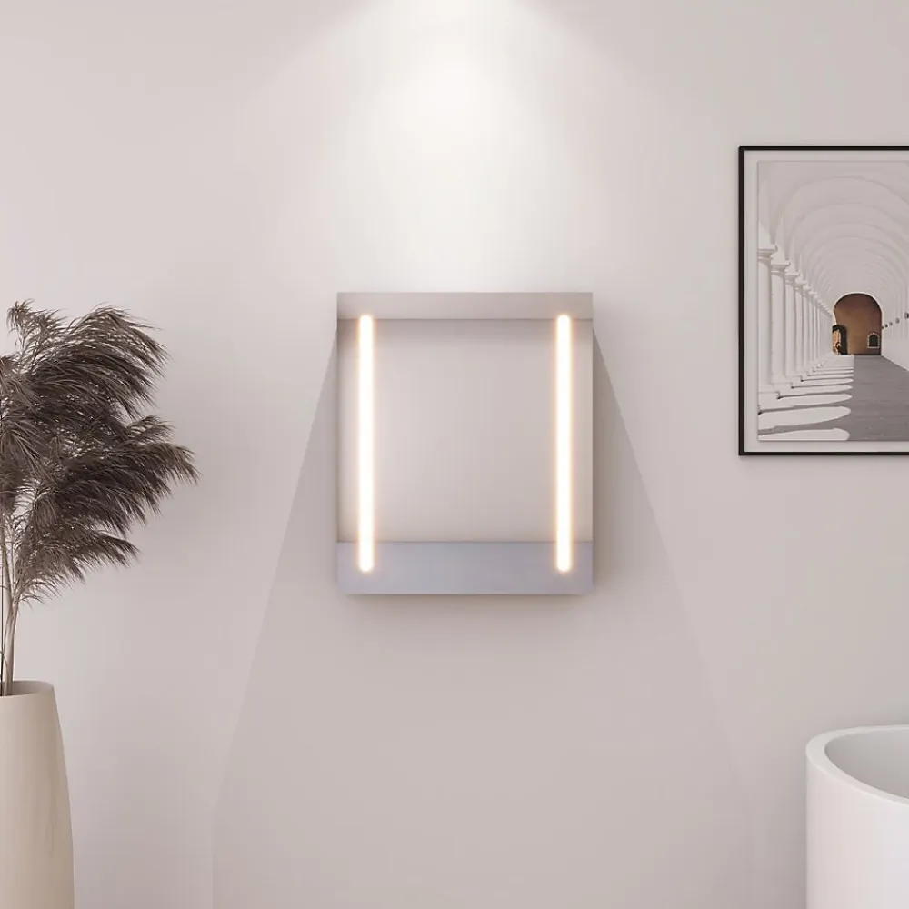 Dileci Armoire de salle de bain à miroir LED 55 x 15 x 65cm -