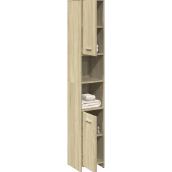 Vidaxl Armoire de salle de bain Chêne sonoma 30x30x183,5 cm Aggloméré