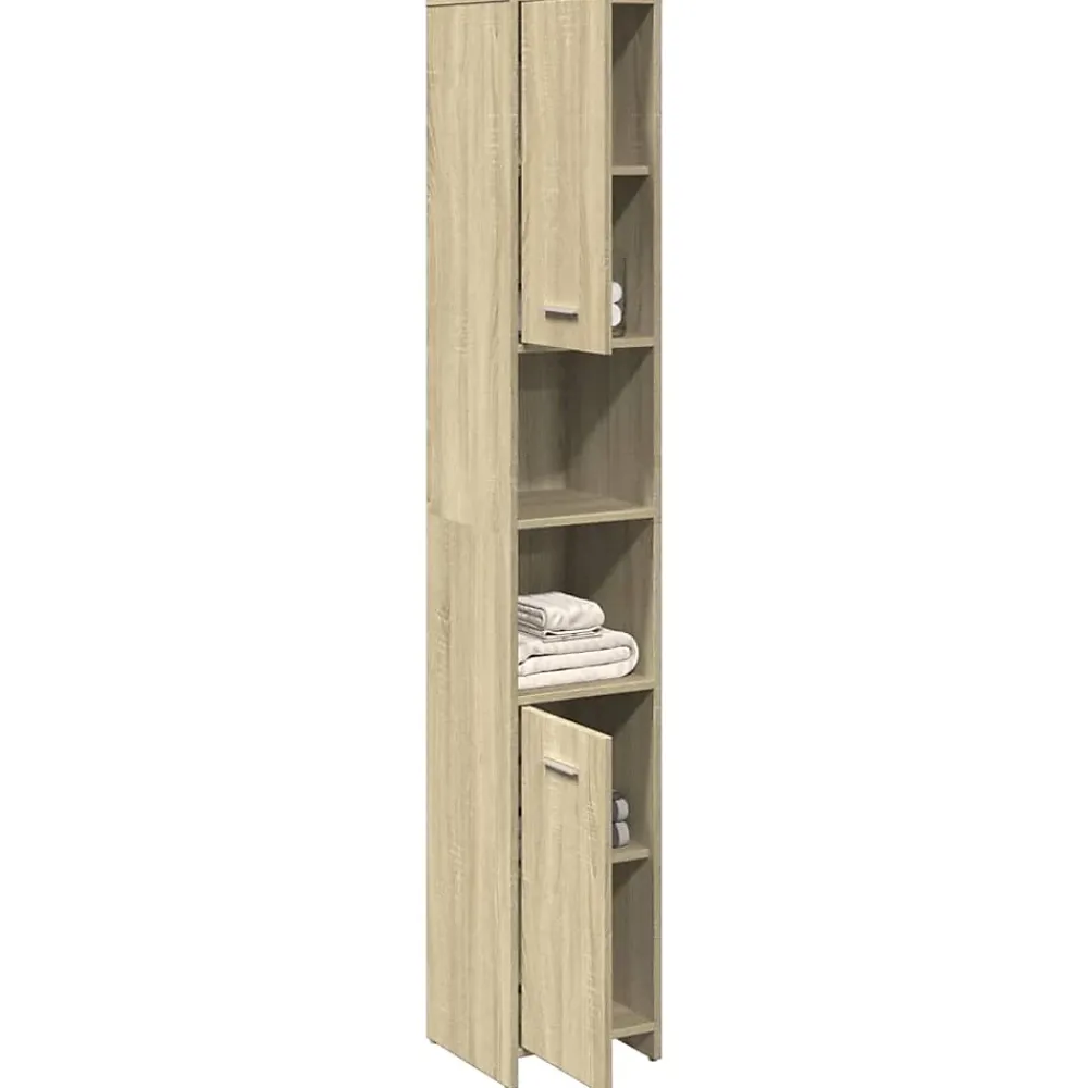 Vidaxl Armoire de salle de bain Chêne sonoma 30x30x183,5 cm Aggloméré