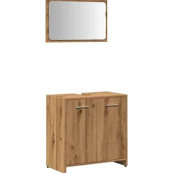 Vidaxl Armoire de salle de bain avec miroir chêne artisanal