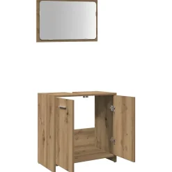 Vidaxl Armoire de salle de bain avec miroir chêne artisanal