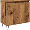 Meuble Wc|Vidaxl Armoire de salle de bain vieux bois 58x33x60 cm bois ingénierie