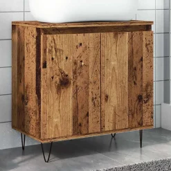 Meuble Wc|Vidaxl Armoire de salle de bain vieux bois 58x33x60 cm bois ingénierie