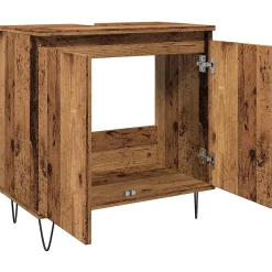 Meuble Wc|Vidaxl Armoire de salle de bain vieux bois 58x33x60 cm bois ingénierie
