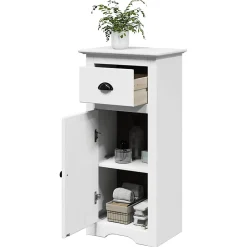 Meuble Wc|Vidaxl Armoire de salle de bain BODO blanc 44x30x90 cm