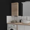Armoire De Salle De Bains|Planète Bain Armoire de salle de bain 40x80 décor chêne oak bordolino à suspendre