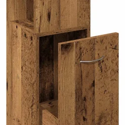 Meuble Wc|Vidaxl Armoire de salle de bain vieux bois 25x25x170cm bois ingénierie