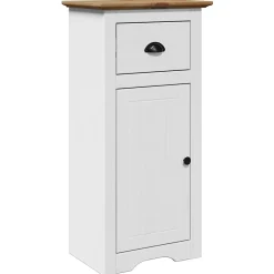 Meuble Wc|Vidaxl Armoire de salle de bain BODO blanc et marron 44x30x90 cm