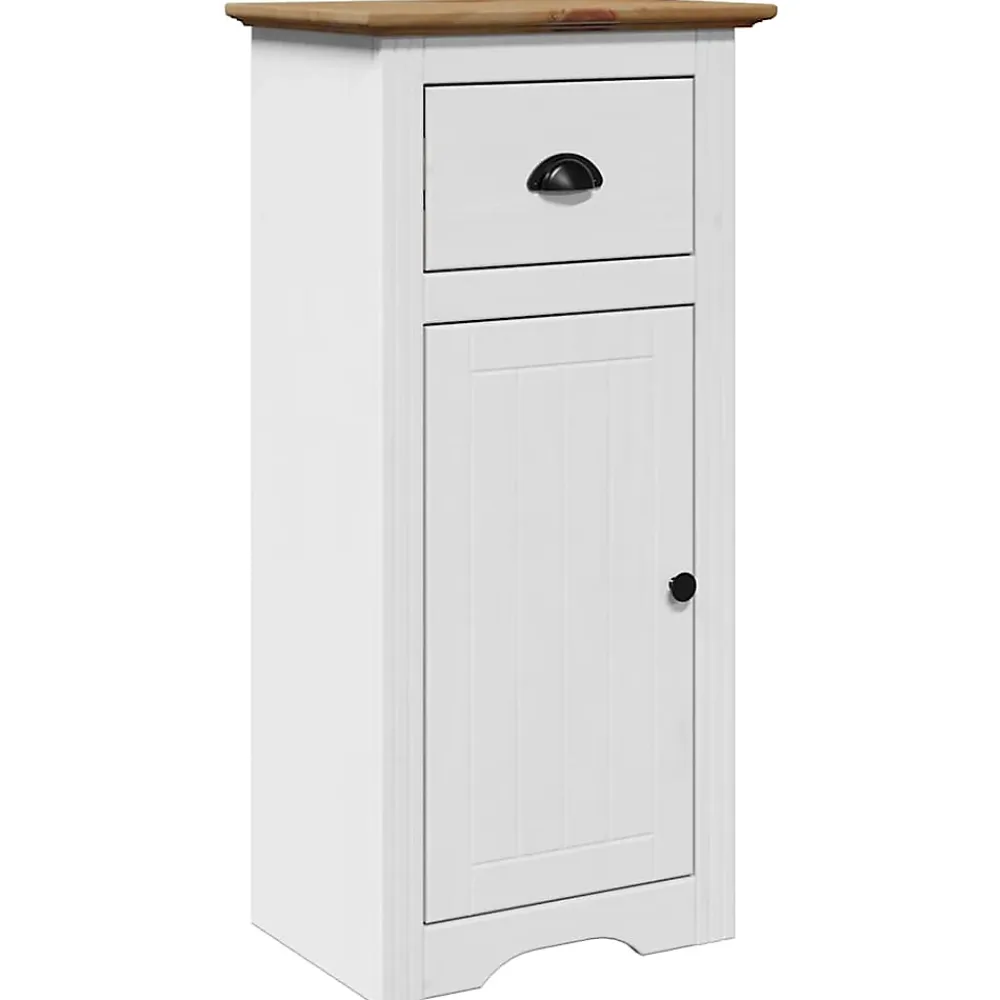 Meuble Wc|Vidaxl Armoire de salle de bain BODO blanc et marron 44x30x90 cm
