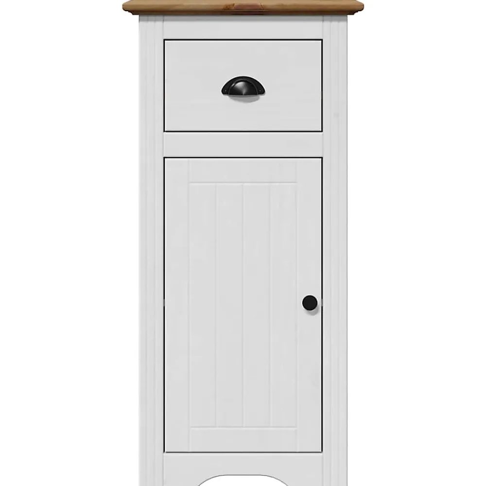Meuble Wc|Vidaxl Armoire de salle de bain BODO blanc et marron 44x30x90 cm