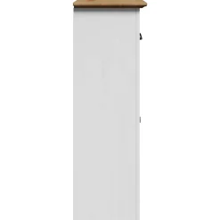 Meuble Wc|Vidaxl Armoire de salle de bain BODO blanc et marron 44x30x90 cm