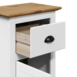 Meuble Wc|Vidaxl Armoire de salle de bain BODO blanc et marron 44x30x90 cm
