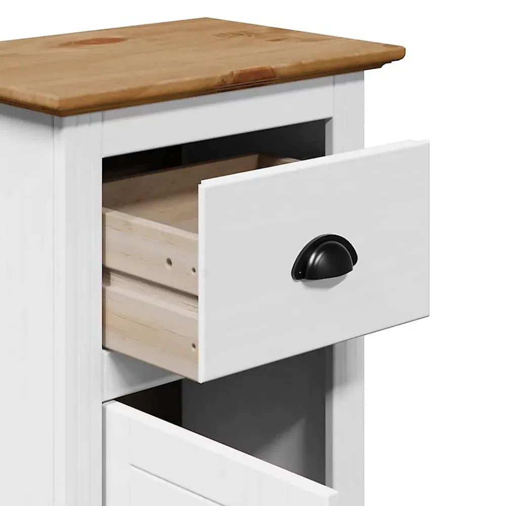 Meuble Wc|Vidaxl Armoire de salle de bain BODO blanc et marron 44x30x90 cm
