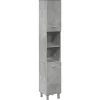 Vidaxl Armoire de salle de bain Gris béton 30x30x179 cm Aggloméré