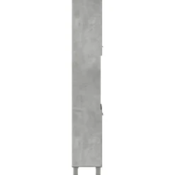 Vidaxl Armoire de salle de bain Gris béton 30x30x179 cm Aggloméré