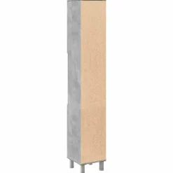 Vidaxl Armoire de salle de bain Gris béton 30x30x179 cm Aggloméré
