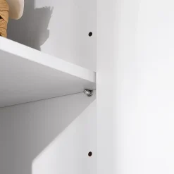 Armoire De Salle De Bains|Sobuy Armoire de Salle de Bain Sac à Linge, Portes, 2 Paniers à Linge, BZR150-W,