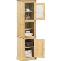 Meuble Wc|Vidaxl Armoire de salle de bain Corona 50x40x185 cm bois de pin massif
