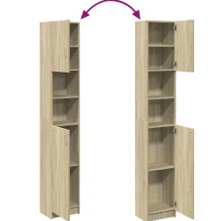 Vidaxl Armoire de salle de bain Chêne sonoma 32x25,5x190 cm Aggloméré