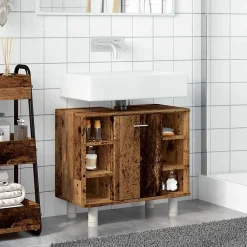 Meuble Wc|Vidaxl Armoire de salle de bain vieux bois 60x32x53,5 cm