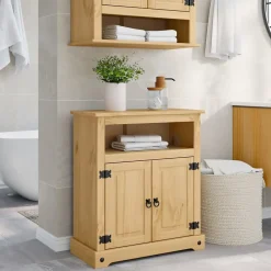 Meuble Wc|Vidaxl Armoire de salle de bain Corona 70x33x80 cm bois de pin massif