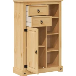 Meuble Wc|Vidaxl Armoire de salle de bain Corona 70x33x110 cm bois de pin massif