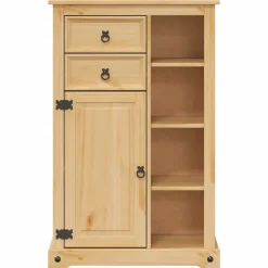 Meuble Wc|Vidaxl Armoire de salle de bain Corona 70x33x110 cm bois de pin massif